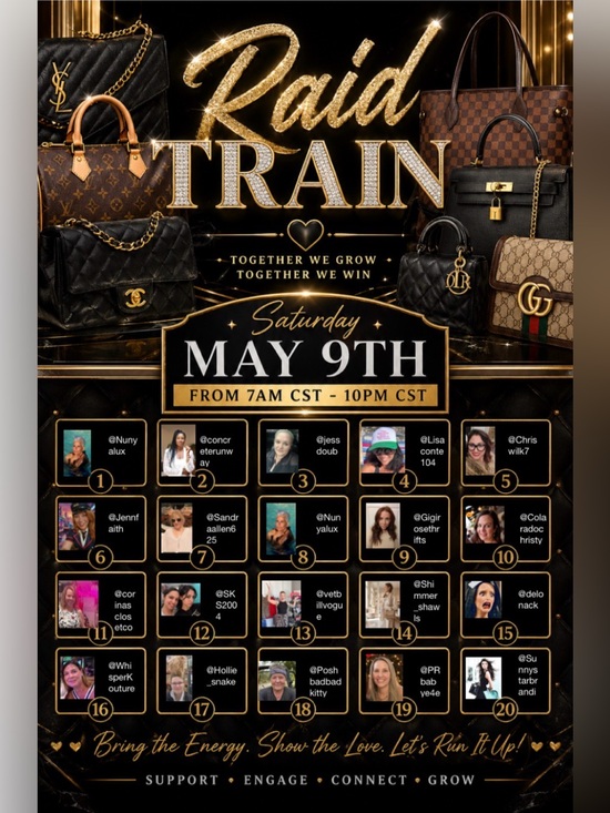 Handbags - JOIN US SATURDAY MAY 9TH FOR THE ULTIMATE RAID TRAIN!!!